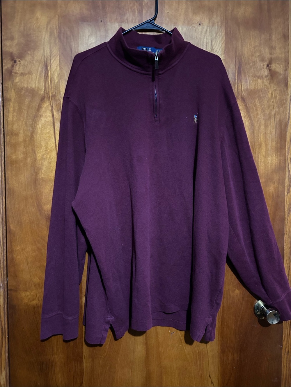 Polo by Ralph Lauren Men's Estate Rib Half-Zip Sweater - Burgundy Size XXL